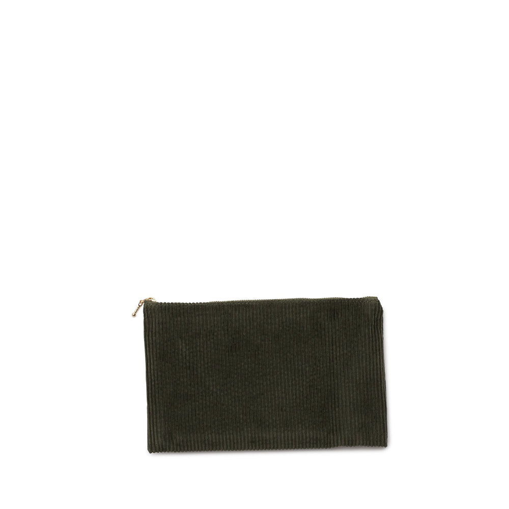 clutch i fløjl, green tea