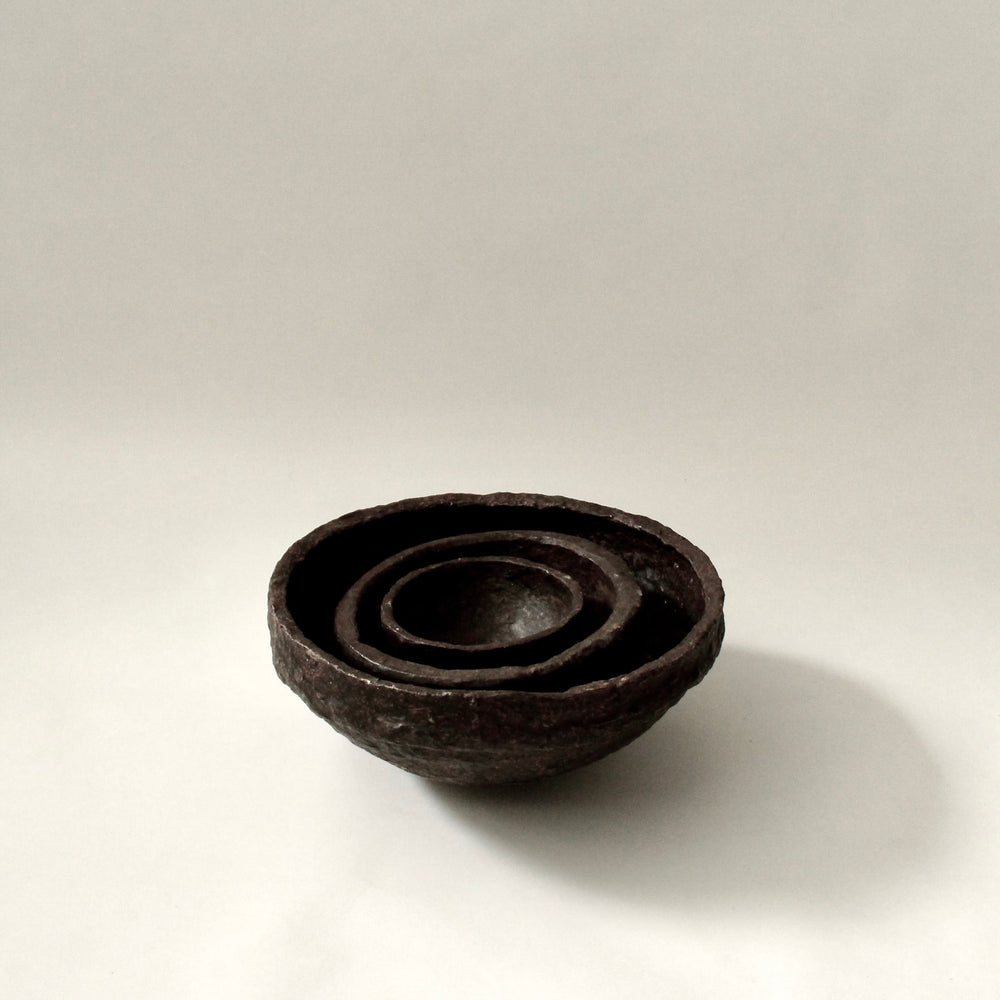 
                  
                    SUSTAIN sculptural papier mache bowl, brown
                  
                